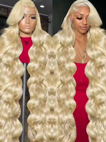 36 40 Inch 613 Honey Blonde Body Wave 250 Density 13x6 HD Lace Front Human Hair Wigs 13x4 HD Lace Frontal Wig for black women
