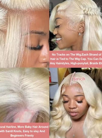 36 40 Inch 613 Honey Blonde Body Wave 250 Density 13x6 HD Lace Front Human Hair Wigs 13x4 HD Lace Frontal Wig for black women