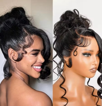 Hidden Strap Body Wave 360 HD Full Lace Front Wigs Human Hair Pre Plucked 12A Glueless Brazilian Virgin Wig With Drawstring