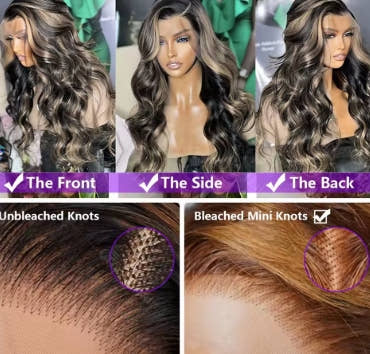 1B/27 Body Wave Wig Human Hair 30 Inch 13x4 HD Lace Frontal Wig Ombre Blonde Highlight Brazilian Hair Front Wigs For Black Women