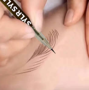 0.008mm Ultra-Thin Eyebrow Pencil, Long Lasting, Smudge-Proof, Waterproof, Sweatproof, Highly Pigmented, Easy to Apply, Liquid Eyebrow Pencil