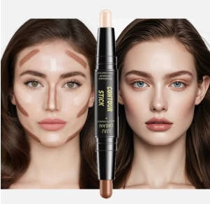 Double-ended contour bar, facial foundation, concealer, durable dark circles, contour concealer, makeup