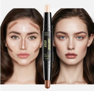 Double-ended contour bar, facial foundation, concealer, durable dark circles, contour concealer, makeup
