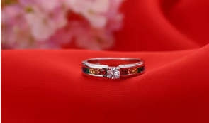 Rainbow cubic zircon rings for women, 100% Genuine 925 Sterling Silver, charming engagement proposal ring accessory for wedding
