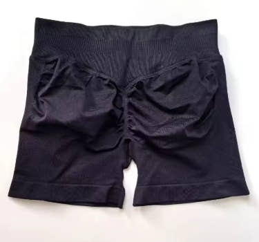 Solid Color High Waist Hip Yoga Shorts Women's Korean Version of Thin Elastic Tight Pilates Fitness Shorts Running Training Pant