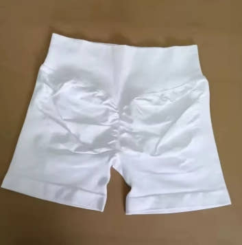 Solid Color High Waist Hip Yoga Shorts Women's Korean Version of Thin Elastic Tight Pilates Fitness Shorts Running Training Pant