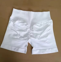 Solid Color High Waist Hip Yoga Shorts Women's Korean Version of Thin Elastic Tight Pilates Fitness Shorts Running Training Pant