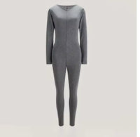 Sexy sports jumpsuits for women, fashionable fitted long sleeve plain rompers, fitted casual streetwear for Fitness, female set