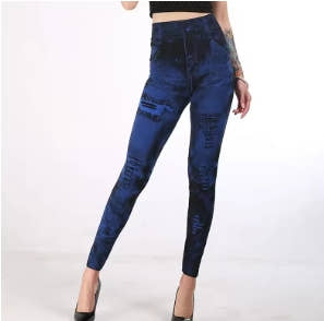 Women's imitation stretch leggings, fashionable sexy tight tights with enhancement for gym, simple high waist casual leggings, streetwear