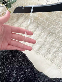 SINGREINY High Quality Cake Dress Fashion Strap Sequin Pachwork Mesh Design Women Temperament Sleeveless Autumn Shiny Long Dress