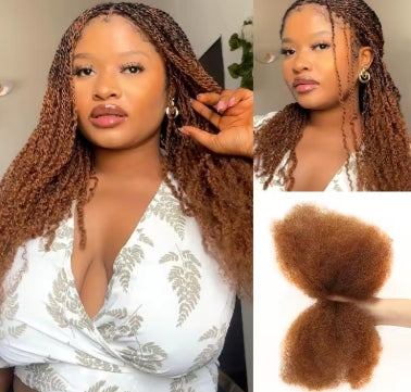 Best Quality QVR Afro Kinky Bulk Hair for Dreadlocks Affordable Sale Top Tight Kinkys for Loc Repair Twist Braiding 1 Pack 50g