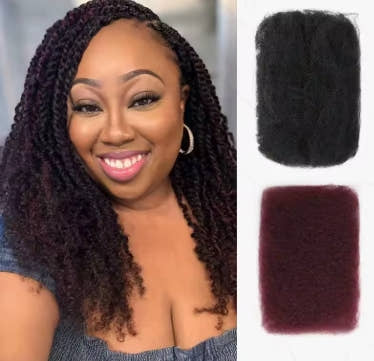 Best Quality QVR Afro Kinky Bulk Hair for Dreadlocks Affordable Sale Top Tight Kinkys for Loc Repair Twist Braiding 1 Pack 50g