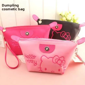 Hello Kitty travel makeup bag, pen storage bag, Anime cartoon, large capacity waterproof PU handbag, gift for girlfriend