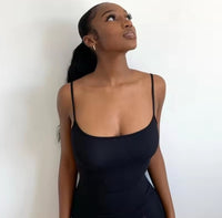 Y2K summer casual style Japanese and Korean casual women's suspender style collarless dress dress