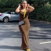 Y2K summer casual style Japanese and Korean casual women's suspender style collarless dress dress