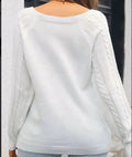 Women's Round Neck Loose Knitted Sweater Solid Color Elegant Spring And Autumn Pullover