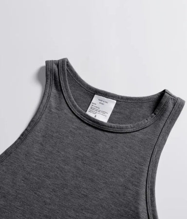 Women's Greek Mythology Medusa & Greek Key Cropped Tank Top - Grey Sleeveless Shirt, Casual All-Season Wear, Wrinkle-Resistant Round Neck Blouse (Medusa Print Vest) for Jeans & Dresses - Machine Washable Greek Goddess Style