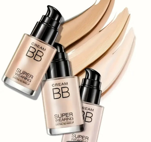 3pcs Liquid BB Cream Liquid Foundation - Ultra-Durable, Long-Lasting Flawless Makeup, Moisture Barrier, Medium Coverage, Suitable for All Light Beige Types