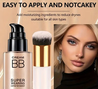 3pcs Liquid BB Cream Liquid Foundation - Ultra-Durable, Long-Lasting Flawless Makeup, Moisture Barrier, Medium Coverage, Suitable for All Light Beige Types