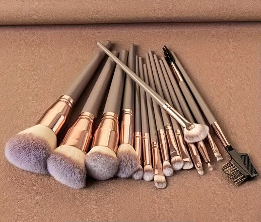 15pcs Valentine's Day Gift Set - Complete Makeup Brush Set - High-quality Synthetic Eyeshadow Powder Foundation Face Blending Blush Brush