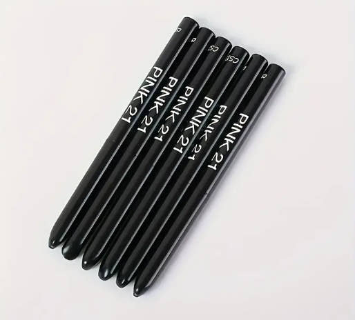 5-Pack Waterproof & Sweat-Proof Black Eyeliner Pencil - Long-Lasting, Smudge-Proof for Bold Eye Makeup, Easy Glide Formula for Perfect Wings