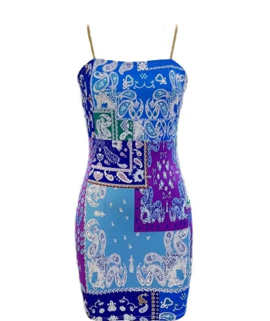 Women's Sexy Off-Shoulder Sleeveless Bodycon Dress - Floral Print Summer Dress with Adjustable Straps