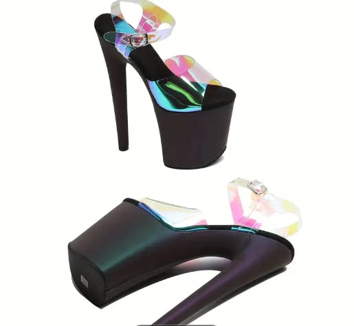 EXOHEELS Women'S 8 Inch Exotic High Heel Sandal Platform Stiletto Pole Dance Shoes