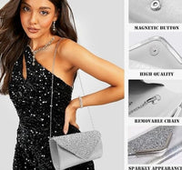0Pcs Silvery Rhinestone Jewelry Set for Women Bride Wedding Prom Jewelry Evening Rhinestone Sparkly Clutch Purse Bag Necklace Tennise Layered Bracelets CZ Ring Crystal Drop Earring Set Silvery Shiny Costume Kit