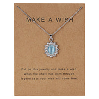 Dolphin Natural Stone Paper Card Necklace