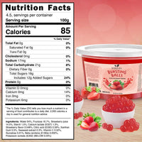 SYRUVIA Sweet Popping Boba Pearls, Strawberry, 1 LB. Bursting beverage & dessert topping for bubble tea and more. Strawberry-flavored tapioca pearls