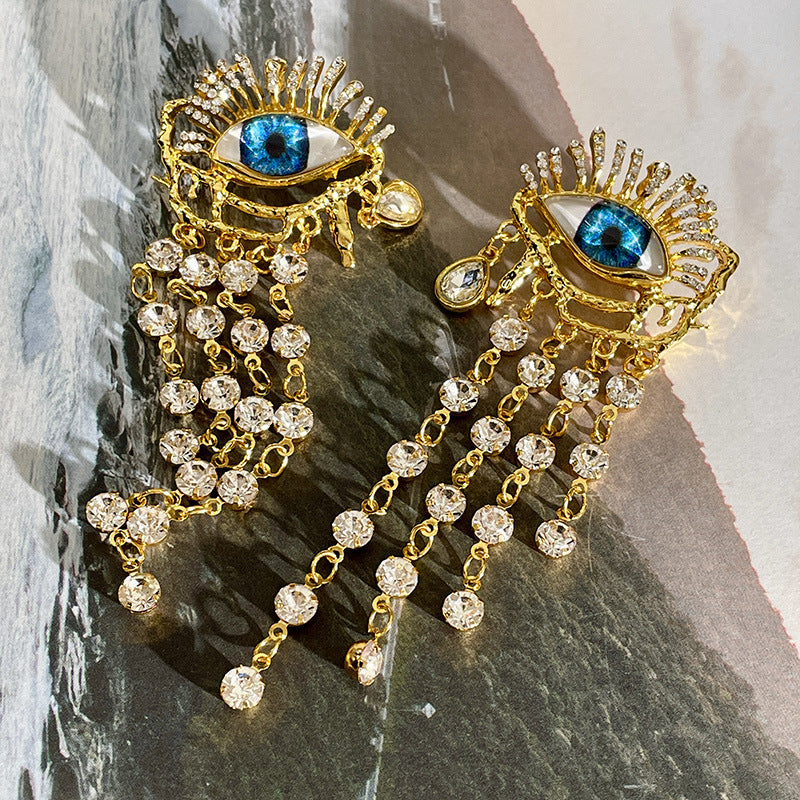 Evil eye earrings