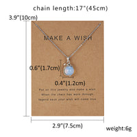 Dolphin Natural Stone Paper Card Necklace