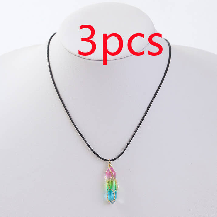 Women's Transparent Geometric Diamond Crystal Necklace