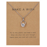 Dolphin Natural Stone Paper Card Necklace