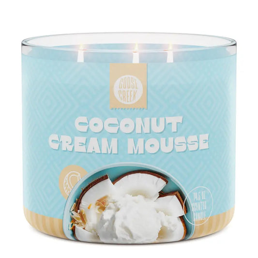 Boose Creek Coconut Cream Mousse 2-Wick Scented Wax Candle - Long Lasting Fragrance