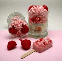 Strawberry Soy Candle/Strawberry Cake Dessert Candle